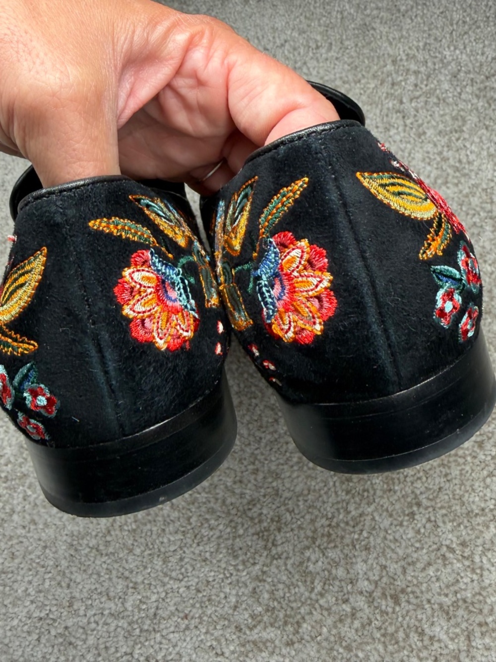 Johnny Was Darnahta Smoking Loafer Velvet Floral 9.5 - Picture 3 of 5